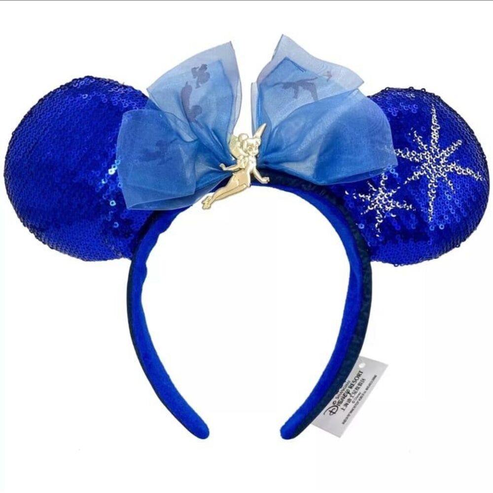 Tinker Bell Rare Edition Blue Main Attraction Disney Ears Peter Pan's Flight
